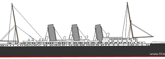 Ship SS Furst Bismarck [Ocean Liner] (1890) - drawings, dimensions, pictures